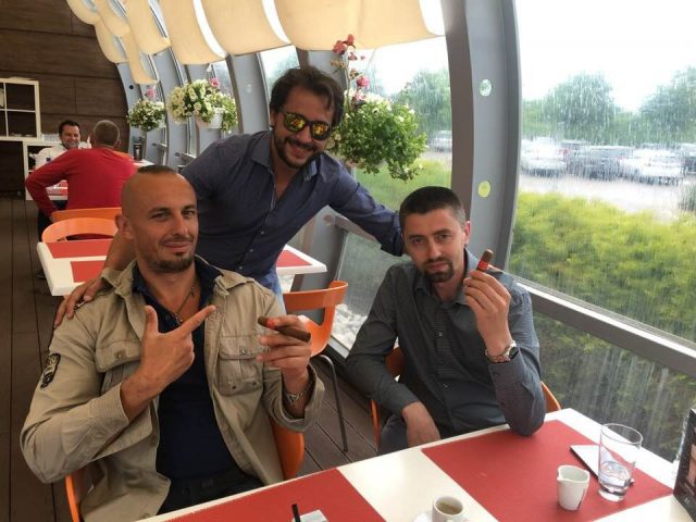 De izquierda a derecha, Ivaylo Milenov, David González y Pavel Angelov.